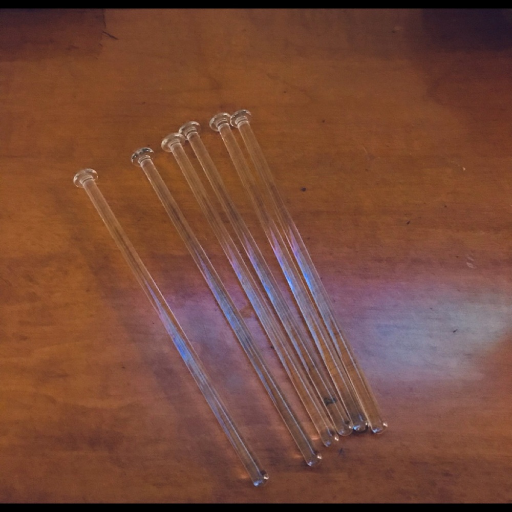 6 Glass Drink Stirrers